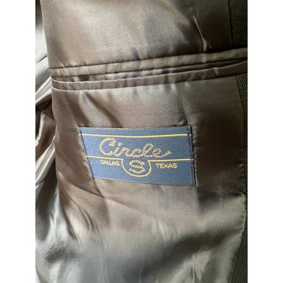 Circle S Dallas Texas Suit Jacket Blazer Western Black Cowboy Wool Blend 40R - Picture 3 of 6